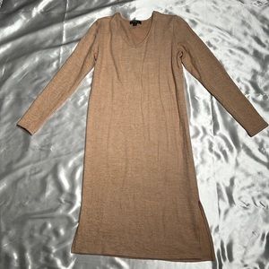 Moda beige super soft sweater dress